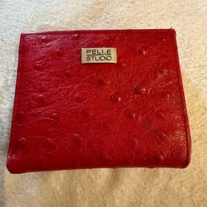 Pelle studio red leather wallet